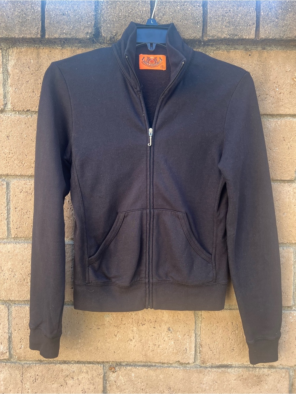 Juicy Couture Black Zip Front Sweatshirt Jacket